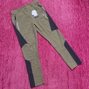 Little Donkey Andy Hiking Pants UPF 50+ Water Repellent Tan Gray Size Medium